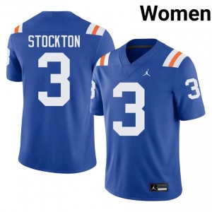 Bailey Stockton #3 Florida Gators Royal Football College Alternate Jersey | Women's Official Team Gear 76269833