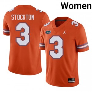 Bailey Stockton Gators #3 Orange Football Jersey | Women's Authentic Player Edition 11845150