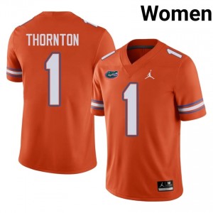 #1 Bryce Thornton Florida Orange Women's Jersey | Premium Player Football Gear 92594805