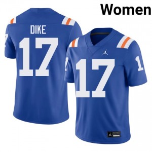 Chimere Dike Gators #17 Royal Football Alternate Jersey | Women's Authentic College Edition 45388881