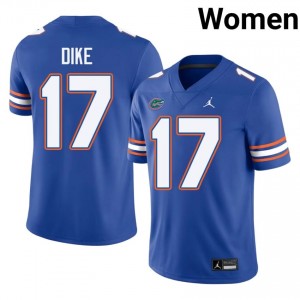 Chimere Dike Gators #17 Royal Football Jersey | Women's Authentic University Edition 84421018