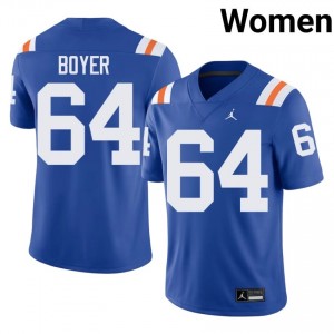 #64 Eagan Boyer Florida Royal Women's Alternate Jersey | Premium College Football Gear 51419404