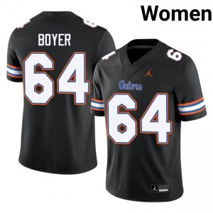 Eagan Boyer Gators #64 Black Football Jersey | Women's Authentic NCAA Edition 74959434