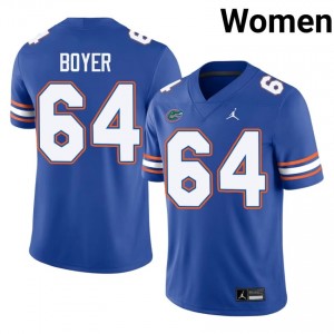#64 Eagan Boyer Florida Royal Women's Jersey | Premium University Football Gear 17853550