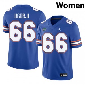 Emeka Ugorji Gators #66 Royal Football Jersey | Women's Authentic University Edition 48235903