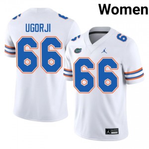 #66 Emeka Ugorji Florida White Women's Jersey | Premium High School Football Gear 73463341