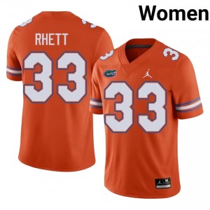 Errict Rhett #33 Florida Gators Orange Football Player Jersey | Women's Official Team Gear 90809608
