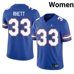 Errict Rhett Gators #33 Royal Football Jersey | Women's Authentic University Edition 87997449