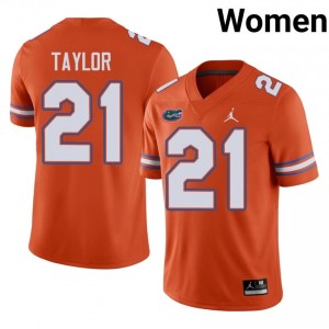 #21 Fred Taylor Florida Orange Women's Jersey | Premium Player Football Gear 74997635
