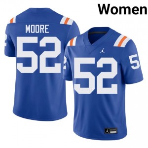 Harrison Moore #52 Florida Gators Royal Football College Alternate Jersey | Women's Official Team Gear 37370405