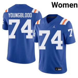 Jack Youngblood #74 Florida Gators Royal Football College Alternate Jersey | Women's Official Team Gear 59608559