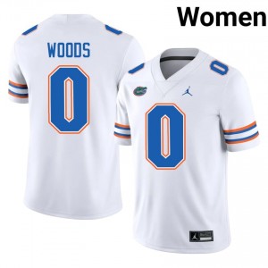 Jayden Woods #0 Florida Gators White Football High School Jersey | Women's Official Team Gear 48065222