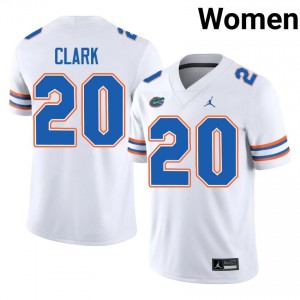 Kanye Clark #20 Florida Gators White Football High School Jersey | Women's Official Team Gear 69697411