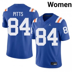 UF Gators #84 Kyle Pitts Royal Football Alternate Jersey | Women's NCAA Authentic Edition 43134279