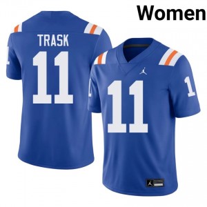 UF Gators #11 Kyle Trask Royal Football Alternate Jersey | Women's NCAA Authentic Edition 56545236