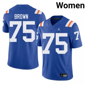 Lomas Brown #75 Florida Gators Royal Football College Alternate Jersey | Women's Official Team Gear 40851796