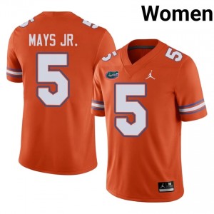 UF Gators #5 Micah Mays Jr. Orange Football Jersey | Women's NCAA Authentic Edition 69286660