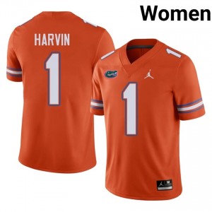 Percy Harvin Gators #1 Orange Football Jersey | Women's Authentic Player Edition 51249365
