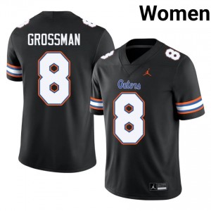Rex Grossman Gators #8 Black Football Jersey | Women's Authentic NCAA Edition 98882631