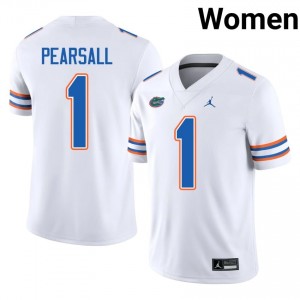 Ricky Pearsall #1 Florida Gators White Football High School Jersey | Women's Official Team Gear 89400039