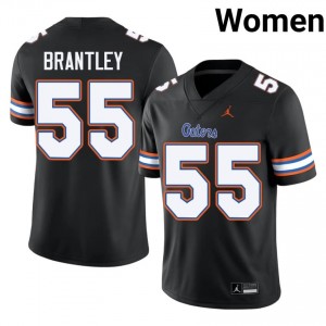 Scot Brantley Gators #55 Black Football Jersey | Women's Authentic NCAA Edition 52509183