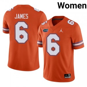 Shemar James #6 Florida Gators Orange Football Player Jersey | Women's Official Team Gear 50740244