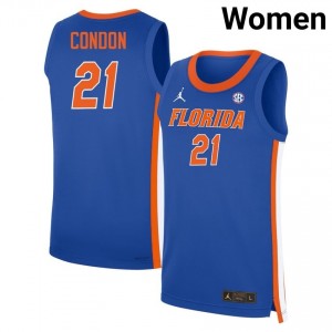 Alex Condon #21 Florida Gators Royal Basketball High School Jersey | Women's Official Team Gear 20535343