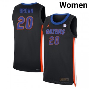 Isaiah Brown Gators #20 Black Basketball Jersey | Women's Authentic University Edition 81222236