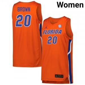 #20 Isaiah Brown Florida Orange Women's Jersey Premium NCAA Basketball Gear 96182767
