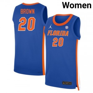 Isaiah Brown #20 Florida Gators Royal Basketball NCAA Jersey | Women's Official Team Gear 25705906