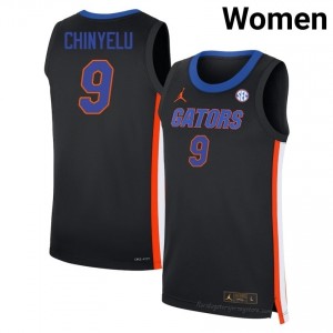 Rueben Chinyelu Gators #9 Black Basketball Jersey | Women's Authentic College Edition 22438166