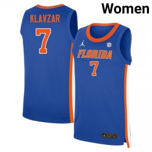 Urban Klavzar #7 Florida Gators Royal Basketball University Jersey | Women's Official Team Gear 40842301