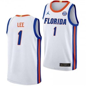#1 Xaivian Lee Florida White Men's Jersey Premium NCAA Basketball Gear 40823450