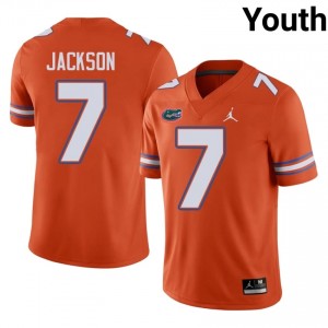 UF Gators #7 Amir Jackson Orange Football Jersey | Youth NCAA Authentic Edition 64588586