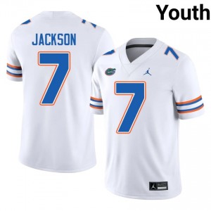 Amir Jackson #7 Florida Gators White Football High School Jersey | Youth Official Team Gear 13551700