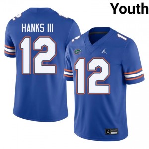 UF Gators #12 Ben Hanks III Royal Football Jersey | Youth NCAA Authentic Edition 38001895