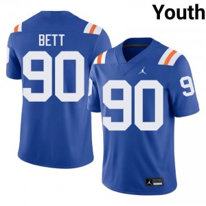 #90 Brendan Bett Florida Royal Youth Alternate Jersey | Premium College Football Gear 23137279