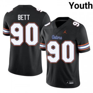 Brendan Bett Gators #90 Black Football Jersey | Youth Authentic NCAA Edition 87362913