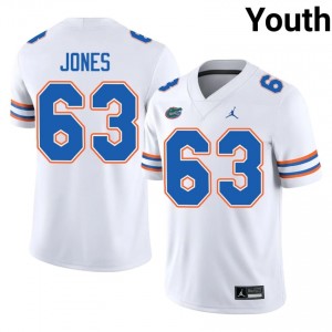 #63 Caden Jones Florida White Youth Jersey | Premium High School Football Gear 60677226