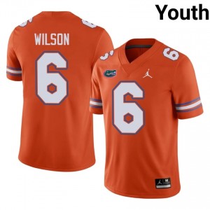 Dallas Wilson Gators #6 Orange Football Jersey | Youth Authentic Player Edition 56713987