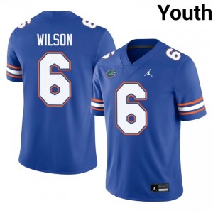 Dallas Wilson #6 Florida Gators Royal Football University Jersey | Youth Official Team Gear 81763850