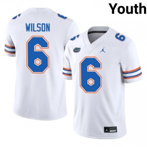 UF Gators #6 Dallas Wilson White Football Jersey | Youth NCAA Authentic Edition 39231310