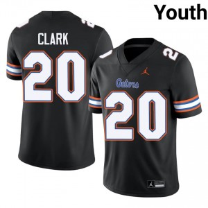 UF Gators #20 Duke Clark Black Football Jersey | Youth NCAA Authentic Edition 37973858