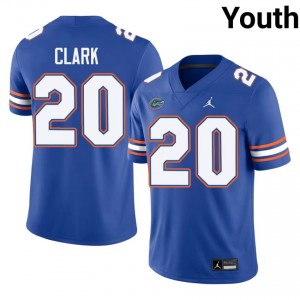 Duke Clark Gators #20 Royal Football Jersey | Youth Authentic University Edition 24968209