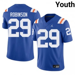 Jaden Robinson Gators #29 Royal Football Alternate Jersey | Youth Authentic College Edition 98025510