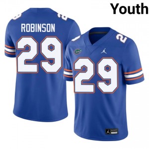 Jaden Robinson Gators #29 Royal Football Jersey | Youth Authentic University Edition 50118255