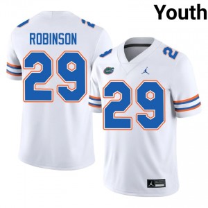 #29 Jaden Robinson Florida White Youth Jersey | Premium High School Football Gear 62468916