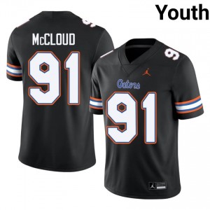 UF Gators #91 Jeramiah McCloud Black Football Jersey | Youth NCAA Authentic Edition 62109474
