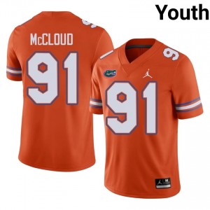Jeramiah McCloud #91 Florida Gators Orange Football Player Jersey | Youth Official Team Gear 40487481