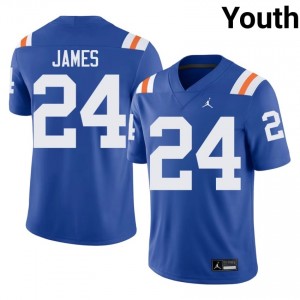 Kamran James #24 Florida Gators Royal Football College Alternate Jersey | Youth Official Team Gear 95904055